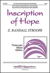Inscription of Hope Three-Part Mixed choral sheet music cover Thumbnail